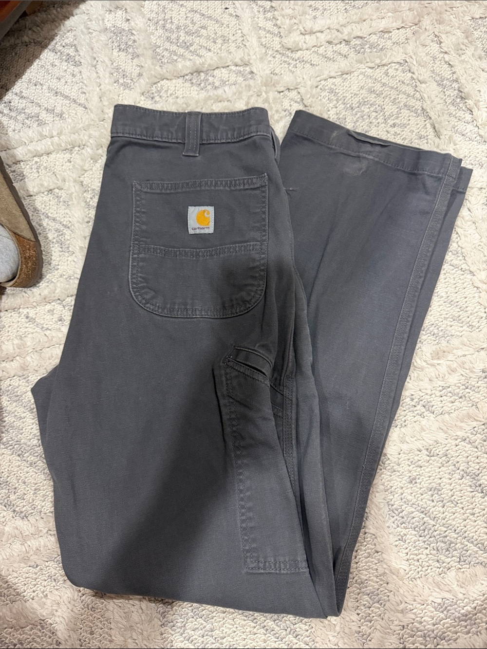 Carhartt Dark Gray Work Pants with Patch Pocket